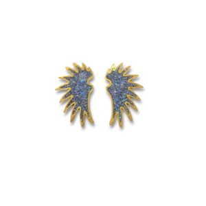 Pendientes Alas mini plateado