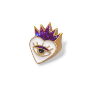 Anillo corazón reina blanco