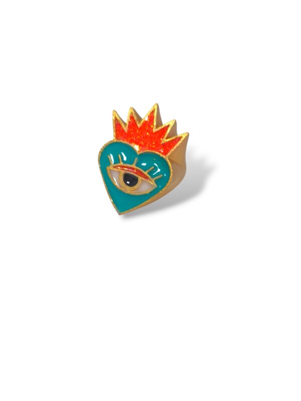 Anillo corazón reina marina