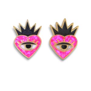 Corazones Reina rosa glitter