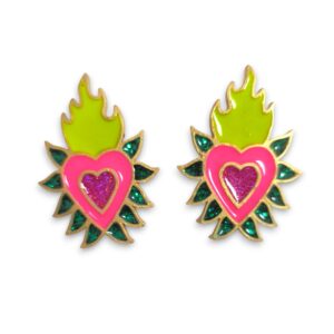 Pendientes OnFire fluor rosa