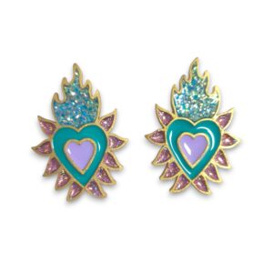 Pendientes OnFire turquesa
