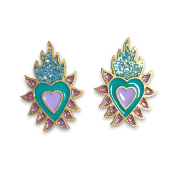 Pendientes OnFire turquesa