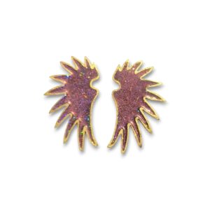 Pendientes Fly Midi Rosa holográfico