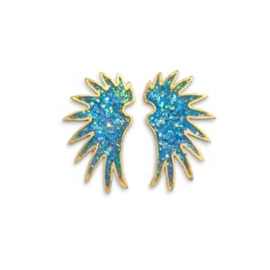 Pendientes Fly Midi Azul Glitter