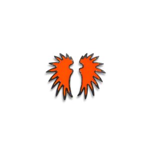 Pendientes Alas mini naranja flúor