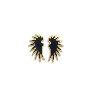 Pendientes Alas mini negro