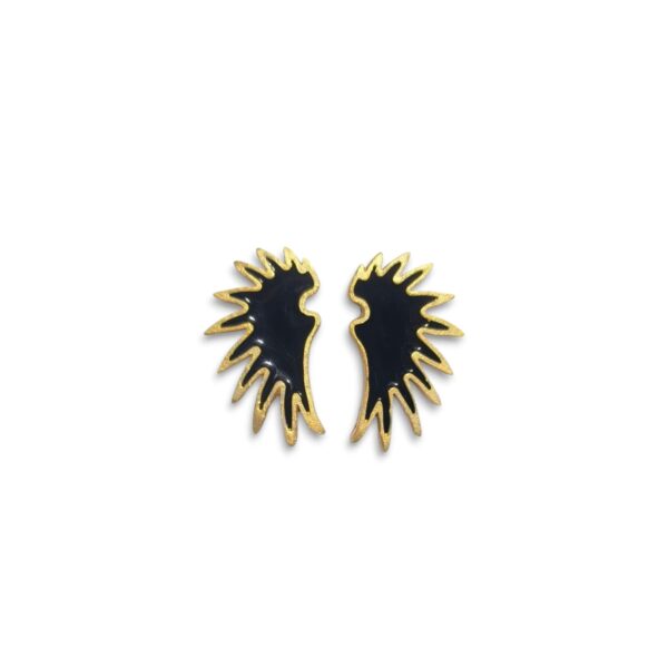 Pendientes Alas mini negro