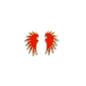 Pendientes Alas mini rojo