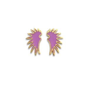 Pendientes Alas mini lila