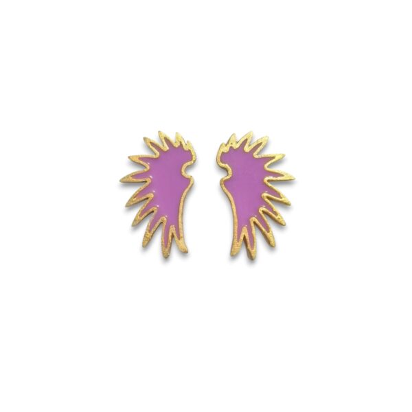 Pendientes Alas mini lila