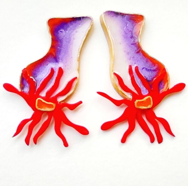 Pendientes anemona ELOGIARTE